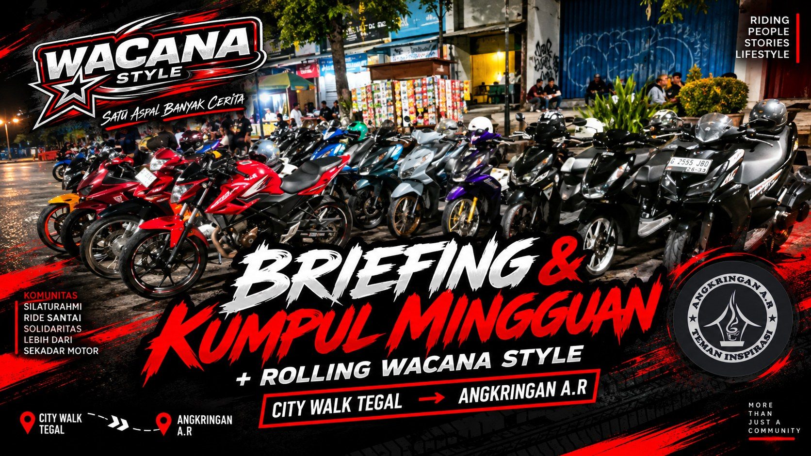 Briefing Kumpul Mingguan & Rolling Wacana Style | City Walk Tegal ke Angkringan A.R