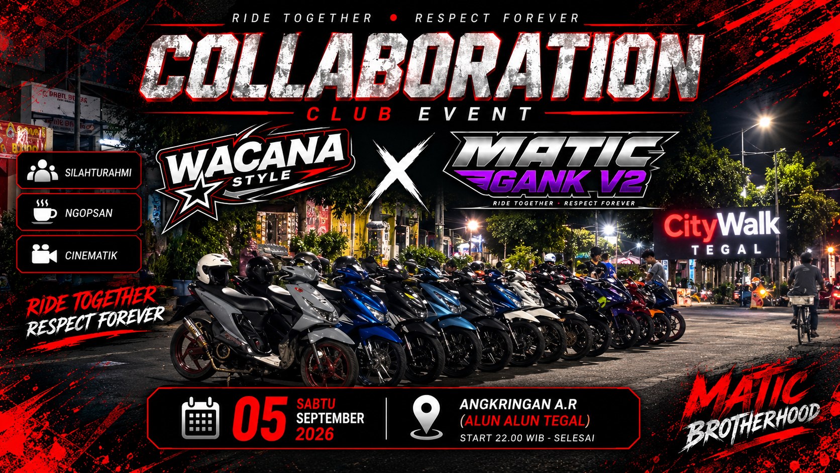 Kolaborasi Wacana Style X Matic Gank V2 Tegal – Club Event 2026